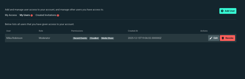 streamlabs dashboard shared access permissions